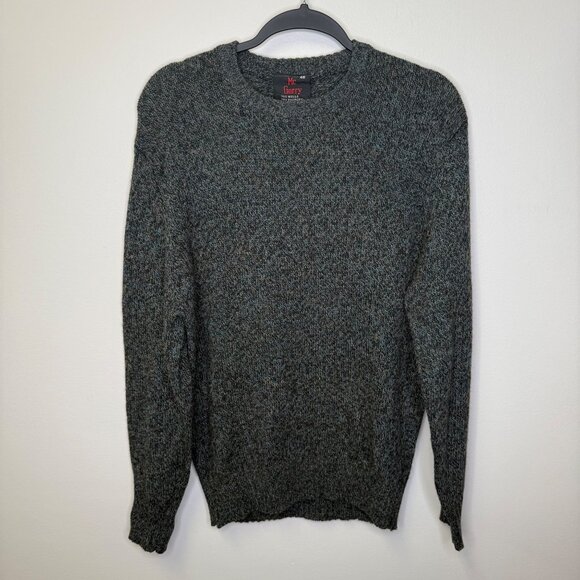 VTG Mc Gorry Mens Wool Blend Sweater Sz M Gray Speckled Knit Crew Neck Old Money - Picture 1 of 8